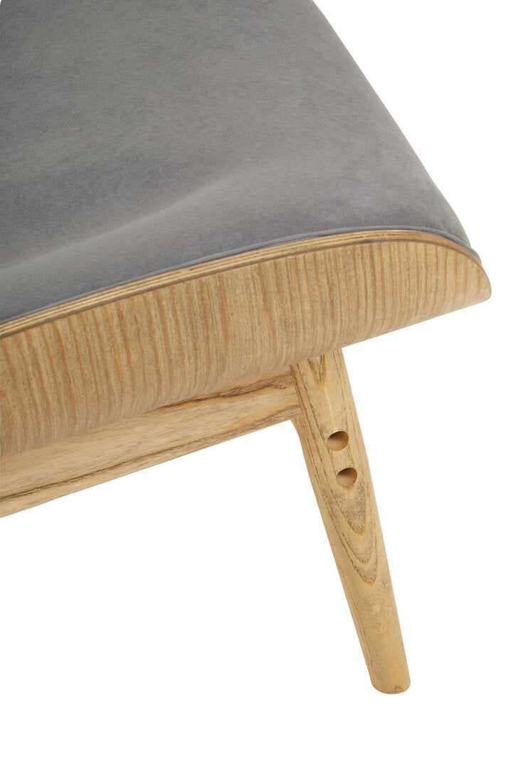 Harrogate Dark Grey Velvet Chair with Winged Back