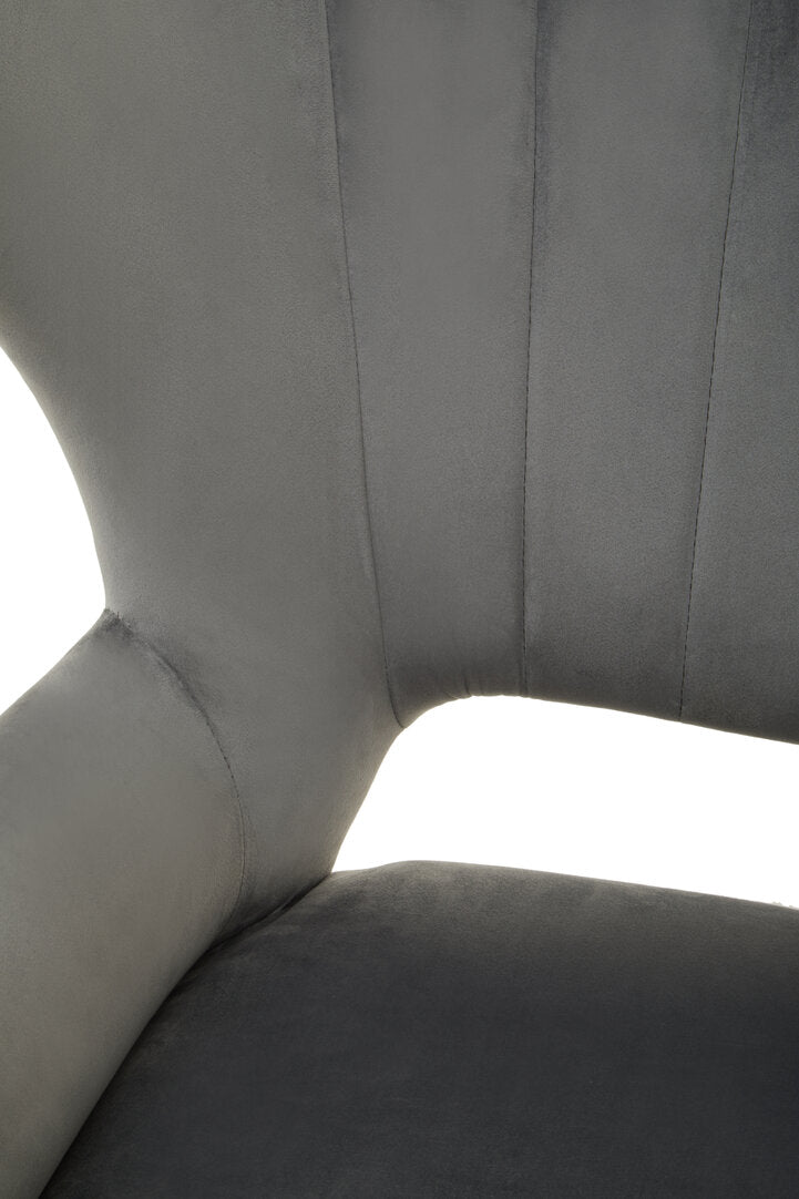 Bristol Grey Velvet Armchair