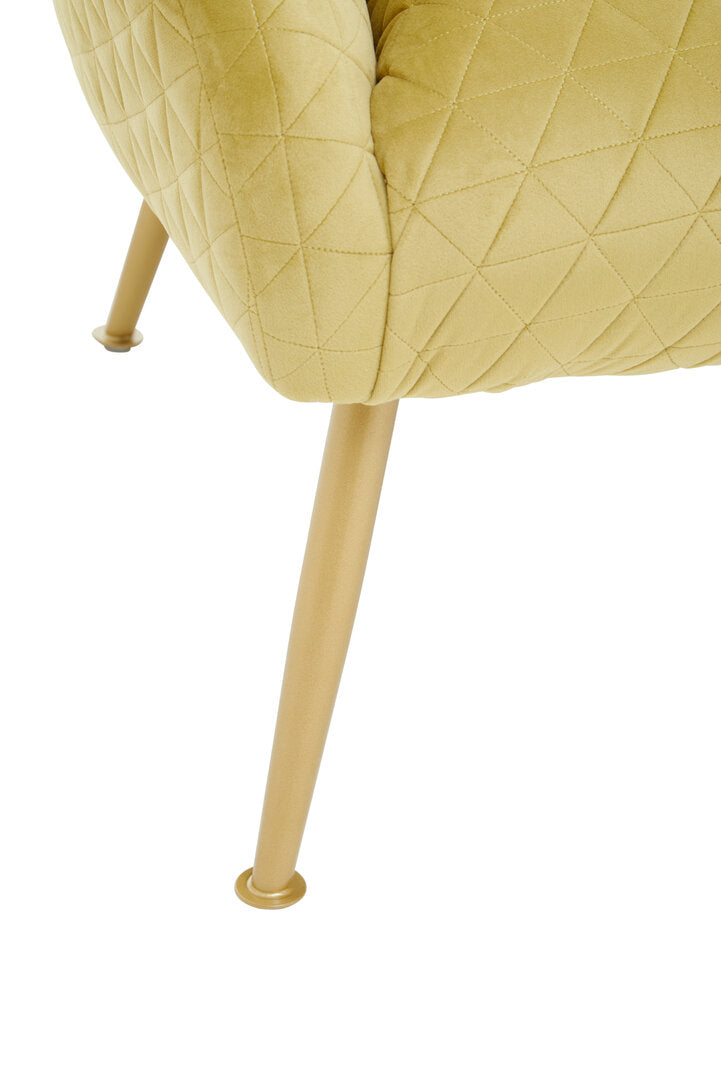 Lincoln Gold Velvet Occasional Chair
