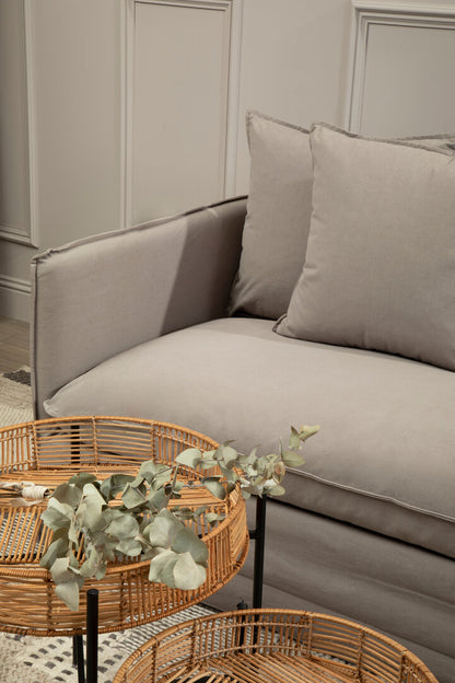 Milan 3 Seater Grey Sofa