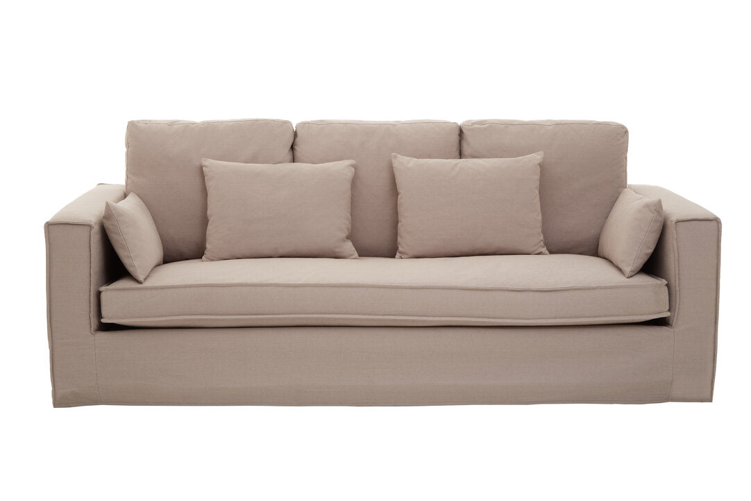 Siena 3 Seat Grey Fabric Sofa
