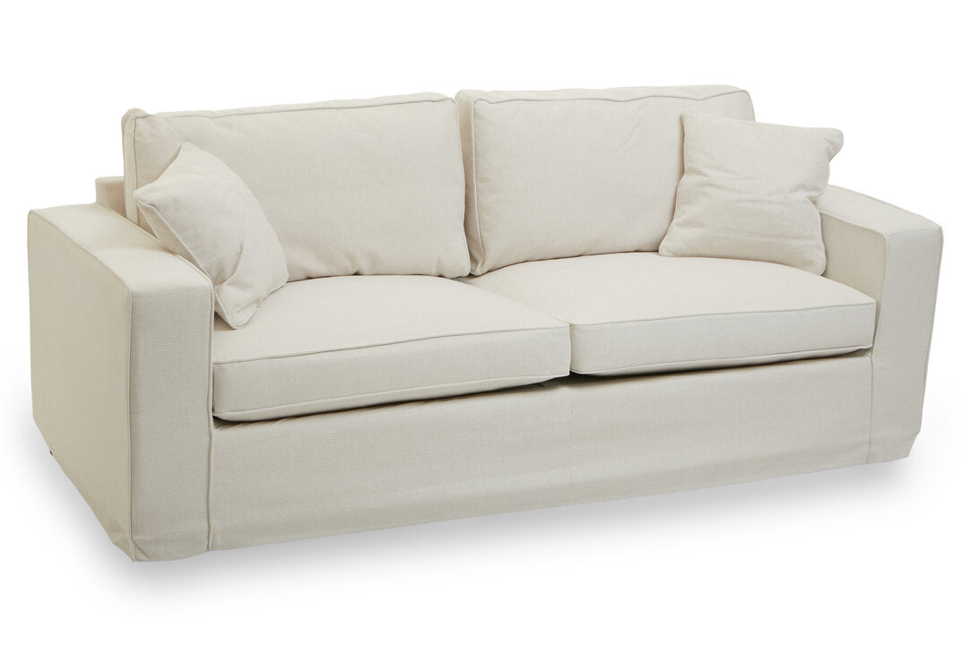 Seville 3 Seat Cream Fabric Sofa