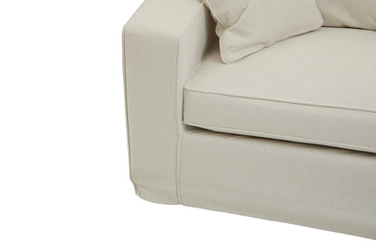 Seville 3 Seat Cream Fabric Sofa