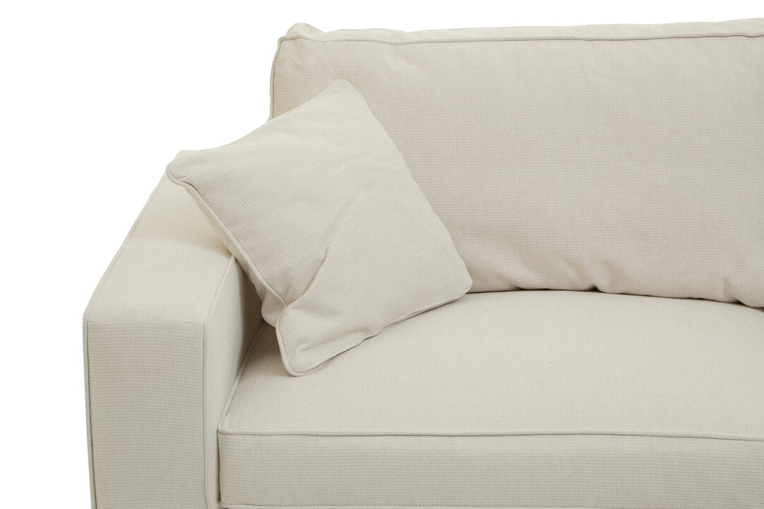Seville 3 Seat Cream Fabric Sofa