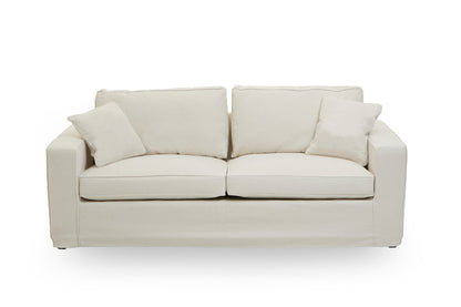 Seville 3 Seat Cream Fabric Sofa