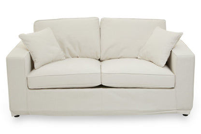 Seville 2 Seat Cream Fabric Sofa