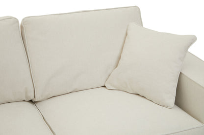 Seville 2 Seat Cream Fabric Sofa