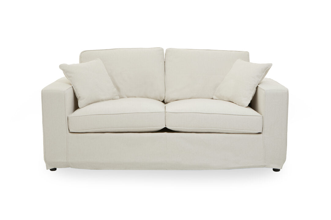 Seville 2 Seat Cream Fabric Sofa