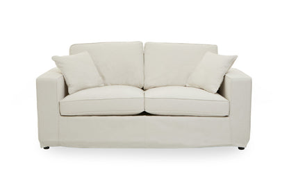 Seville 2 Seat Cream Fabric Sofa