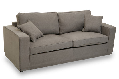 Seville 3 Seat Grey Fabric Sofa