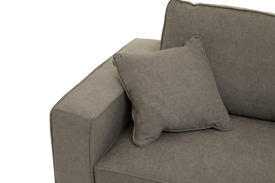Seville 3 Seat Grey Fabric Sofa