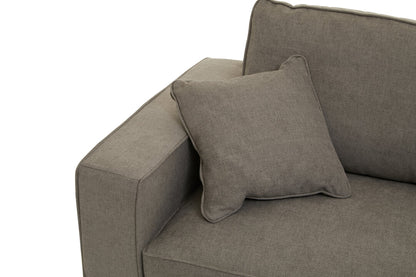 Seville 3 Seat Grey Fabric Sofa
