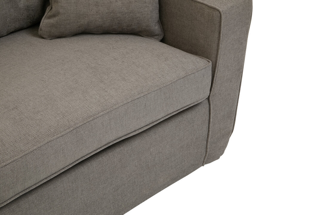 Seville 3 Seat Grey Fabric Sofa