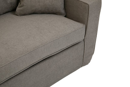 Seville 3 Seat Grey Fabric Sofa