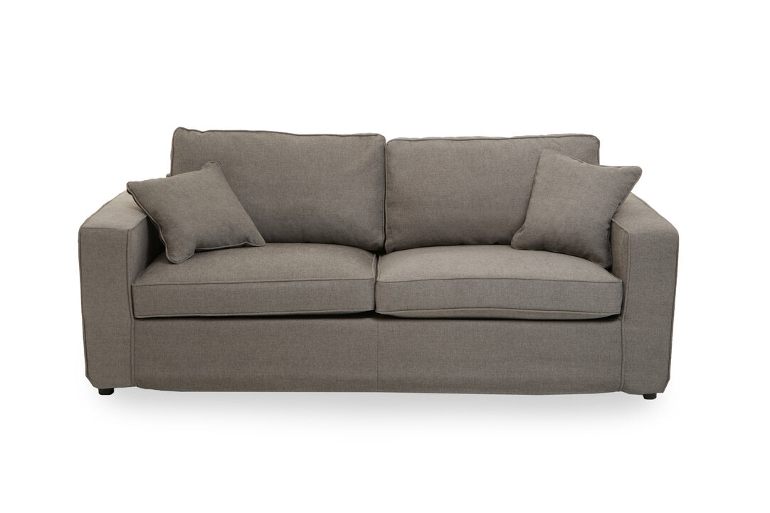 Seville 3 Seat Grey Fabric Sofa