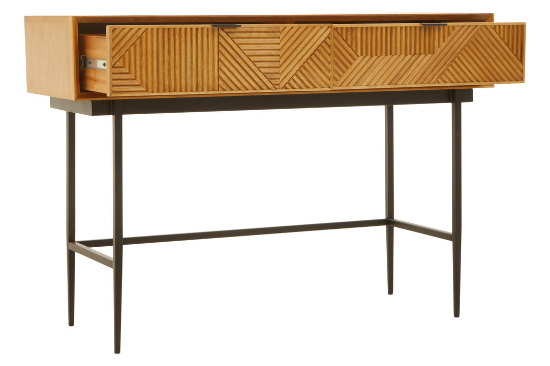 Granada Natural Finish Console Table with 2 Drawers