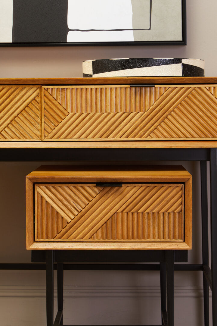 Granada Natural Finish Console Table with 2 Drawers