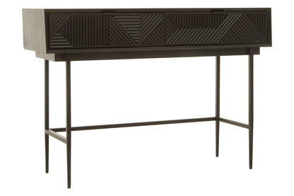 Granada Black Finish Console Table with 2 Drawers