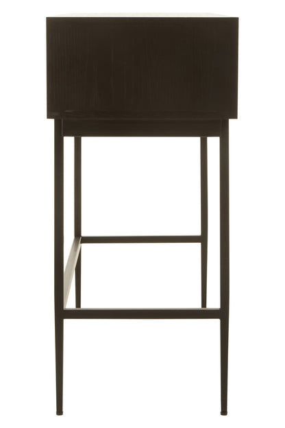 Granada Black Finish Console Table with 2 Drawers