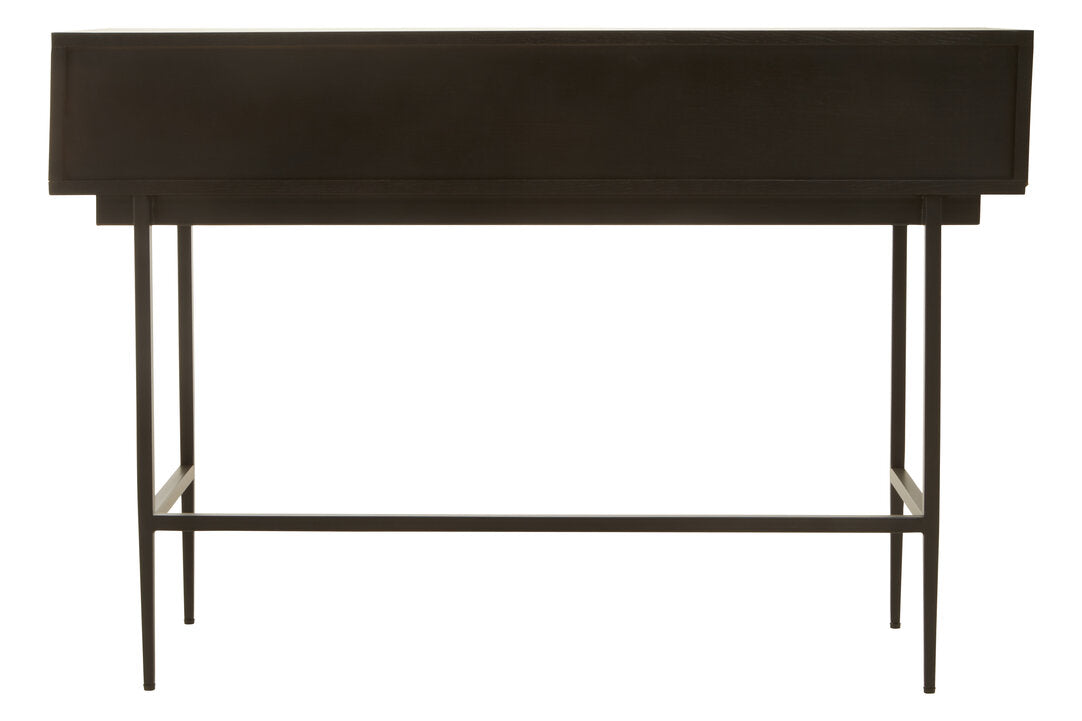 Granada Black Finish Console Table with 2 Drawers