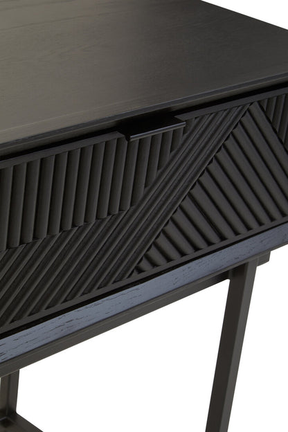 Granada Black Finish Console Table with 2 Drawers