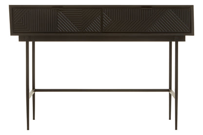 Granada Black Finish Console Table with 2 Drawers