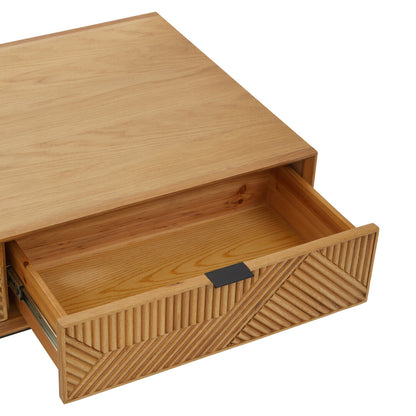 Granada Natural Finish Coffee Table with Drawers