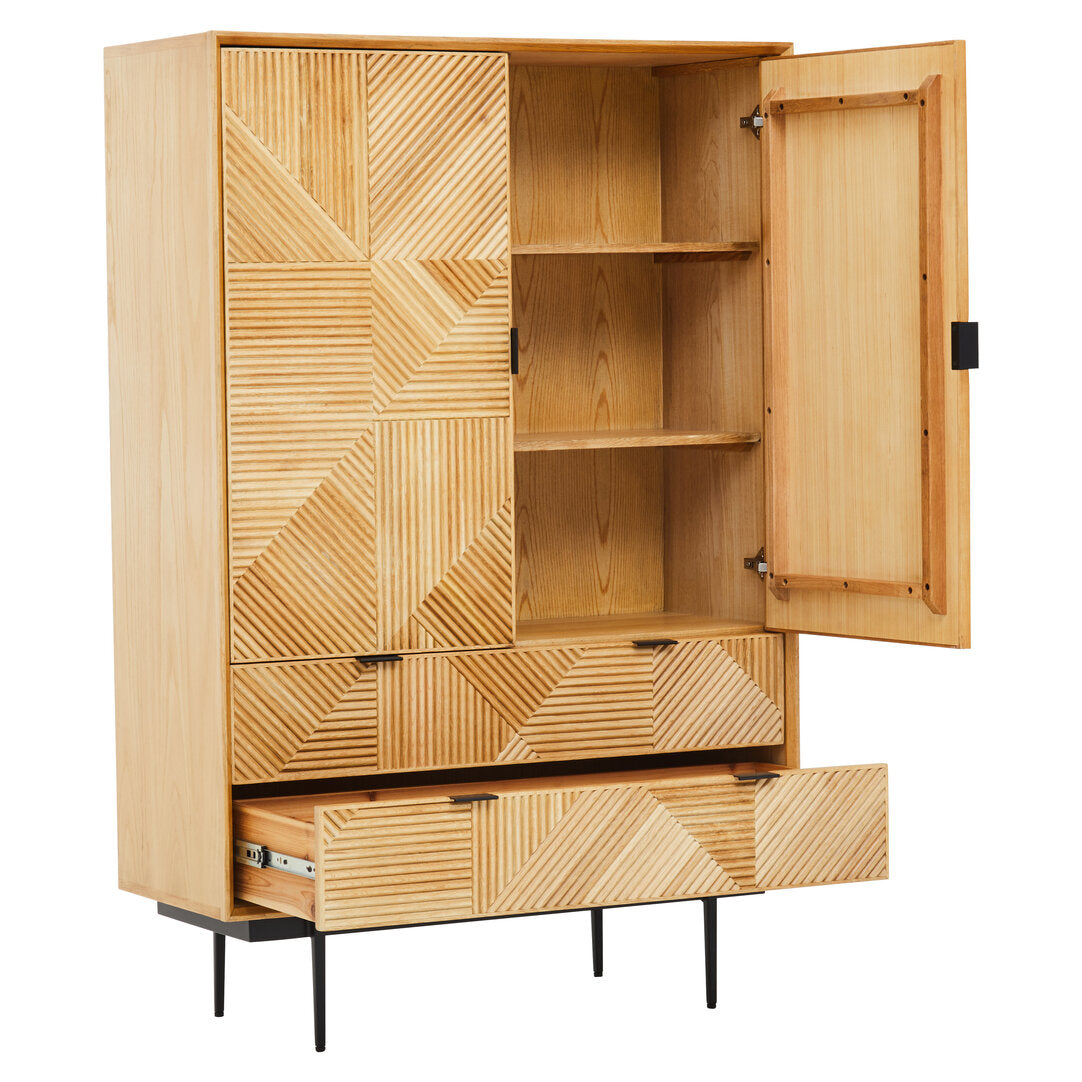 Granada Natural Finish Cabinet with Drawers