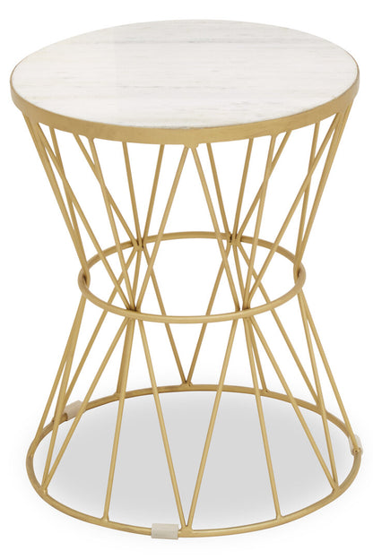 Aurora Side Table With Pinched Base