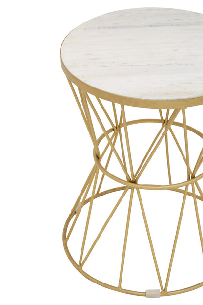 Aurora Side Table With Pinched Base