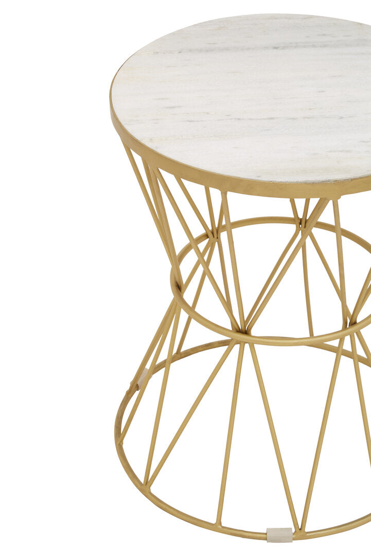 Aurora Side Table With Pinched Base