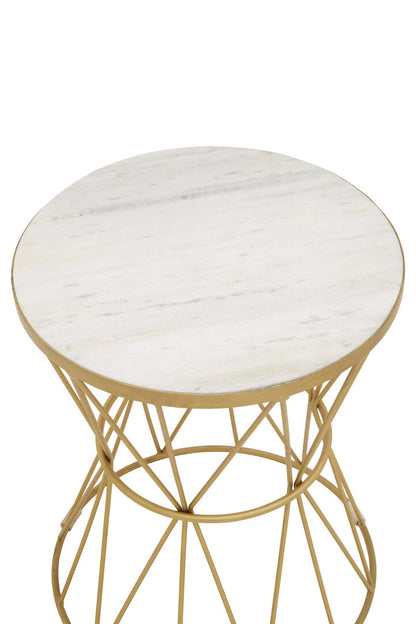 Aurora Side Table With Pinched Base