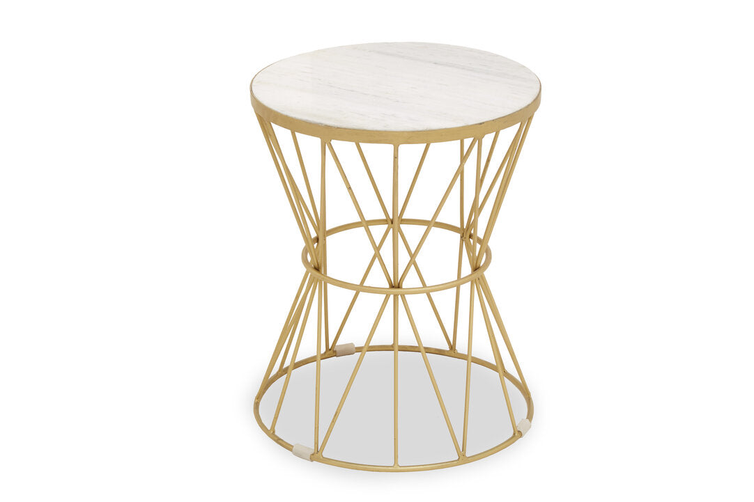 Aurora Side Table With Pinched Base