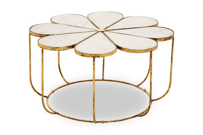 Aurora Petal Coffee Table With Marble Top