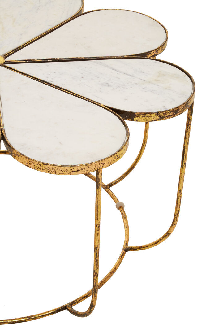 Aurora Petal Coffee Table With Marble Top