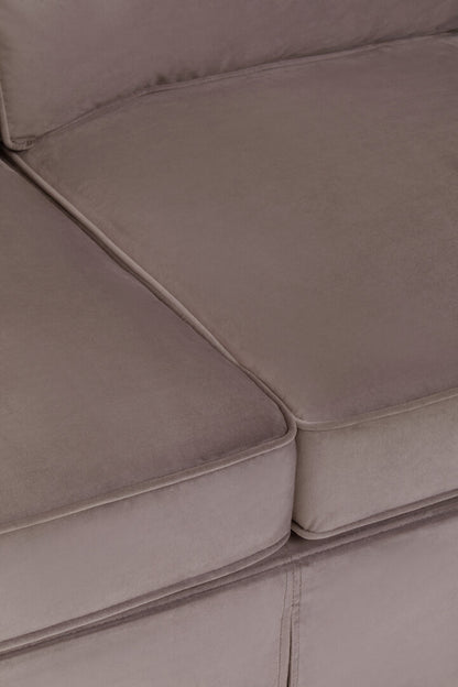 Whitby Three Seat Mink Velvet Sofa