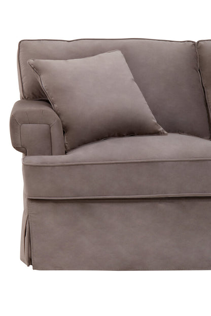 Whitby Three Seat Mink Velvet Right Chaise Sofa