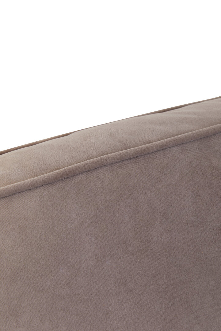 Whitby Three Seat Mink Velvet Right Chaise Sofa