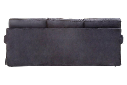Whitby Three Seat Black Velvet Sofa