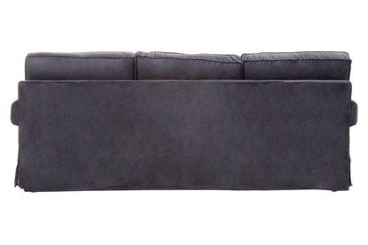 Whitby Three Seat Velvet Sofa Black 