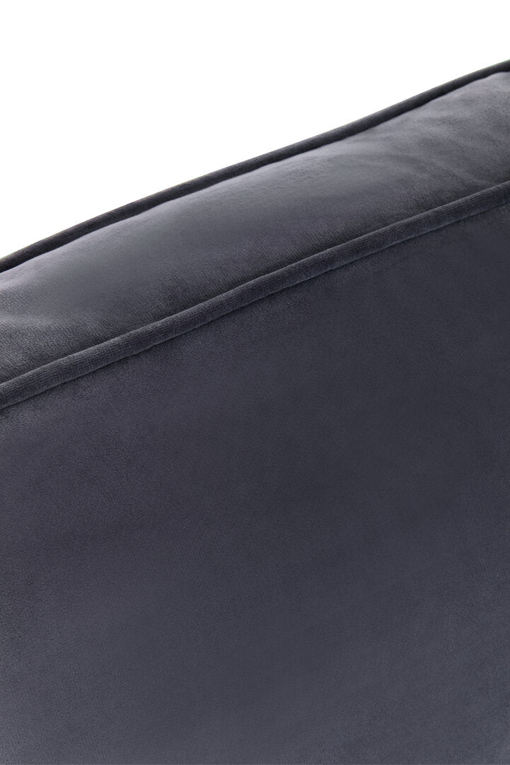 Whitby Three Seat Black Velvet Sofa