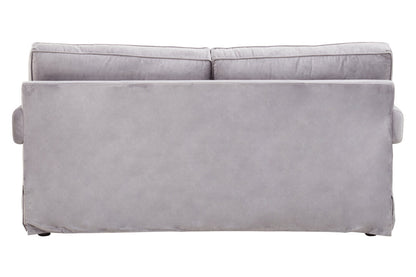 Whitby Two Seat Grey Velvet Sofa