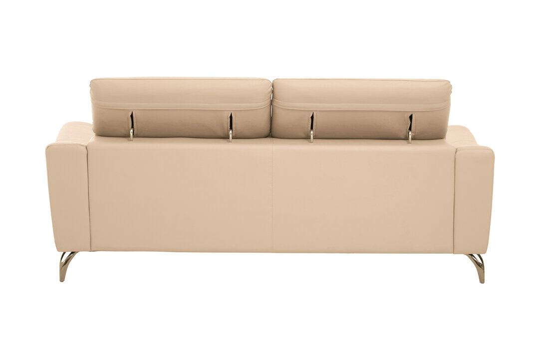 Penzance 3 Seat Stone Leather Sofa