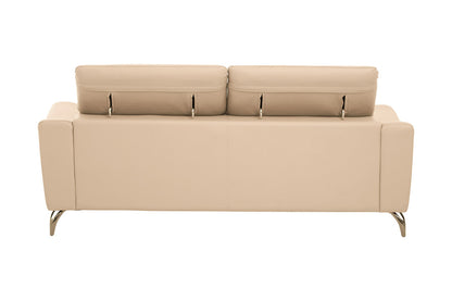 Penzance 3 Seat Stone Leather Sofa