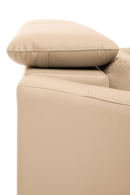 Penzance 3 Seat Stone Leather Sofa