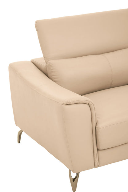 Penzance 3 Seat Stone Leather Sofa