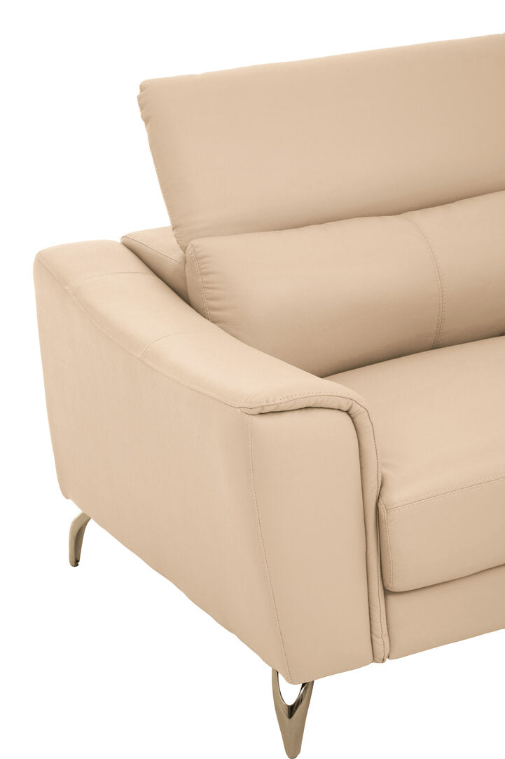 Penzance 3 Seat Stone Leather Sofa