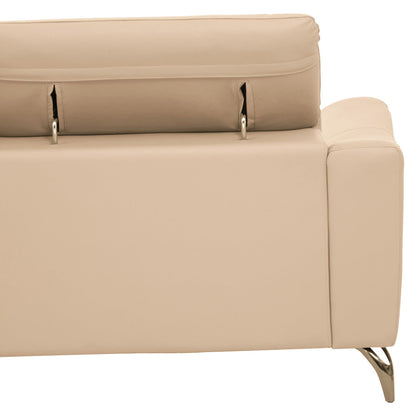 Penzance 3 Seat Stone Leather Sofa