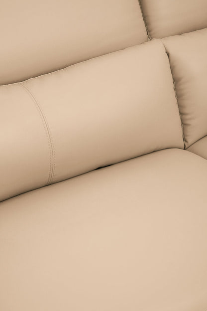 Penzance 3 Seat Stone Leather Sofa