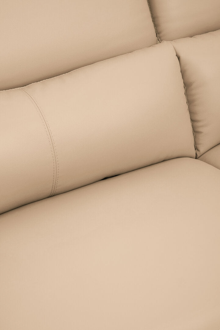 Penzance 3 Seat Stone Leather Sofa